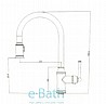 ברז מטבח נשלף ניקל Clear