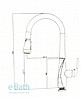 ברז מטבח נשלף שחור מט Clear