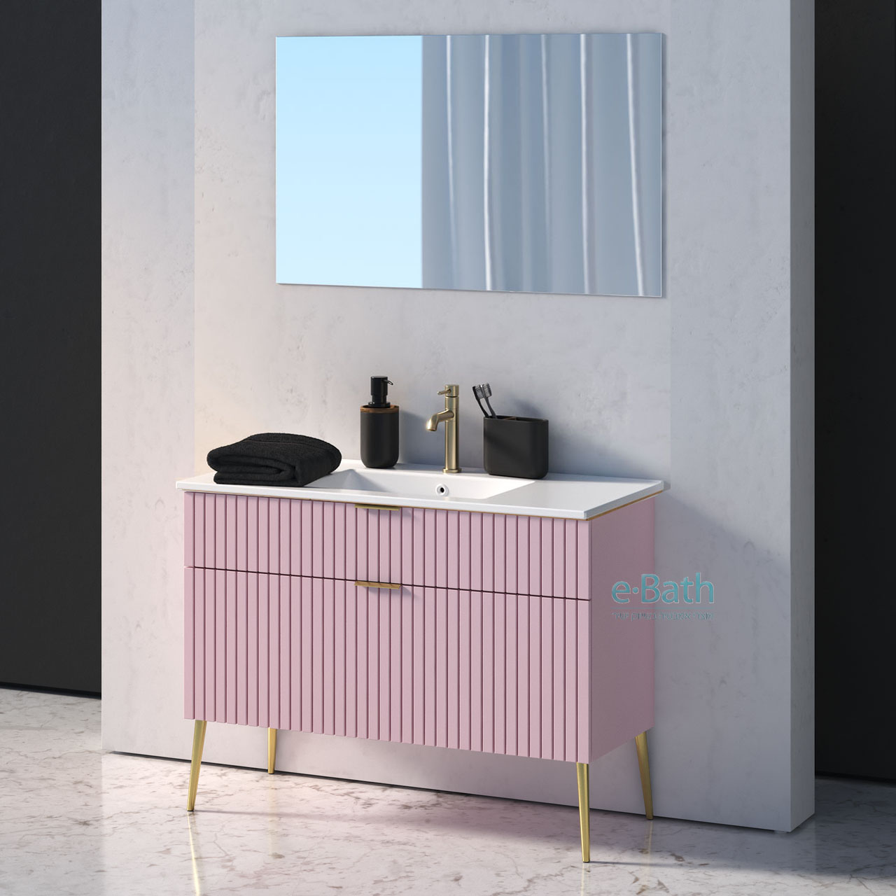 ארון אמבטיה עומד עם כיור אינטגרלי Poseidon ארון אמבטיה עומד עם כיור אינטגרלי Poseidon