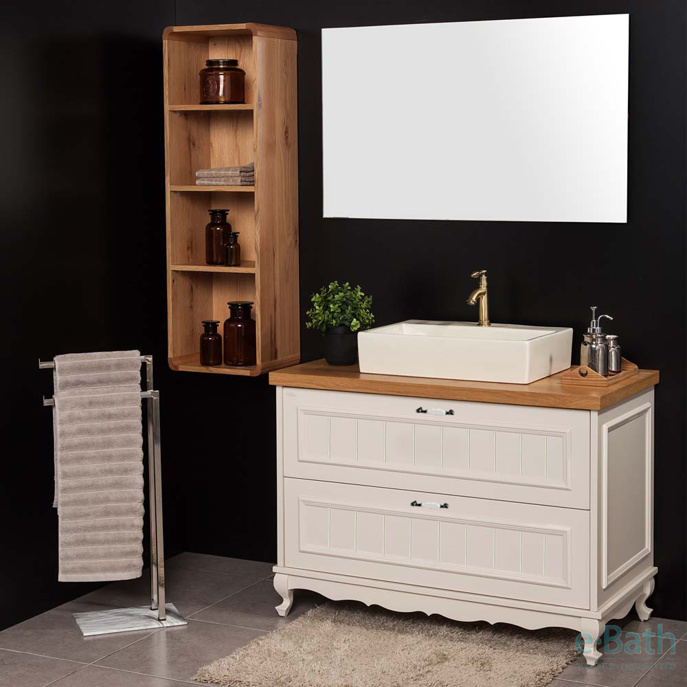 ארון אמבטיה ענתיק פרובנס 110 ס"מ אליזבת-C ארון אמבטיה ענתיק פרובנס 110 ס"מ אליזבת-C