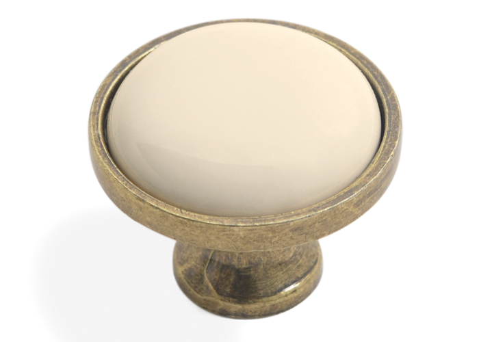 כפתור פורצלן ברונזה עם שמנת כפתור פורצלן ברונזה עם שמנת