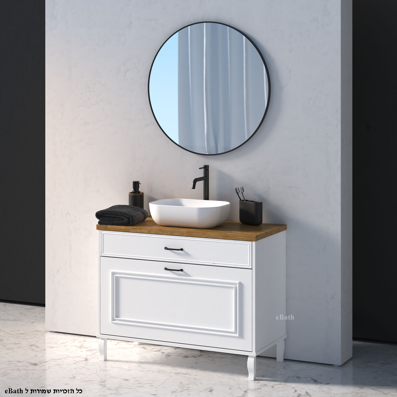 ארון אמבטיה עומד רוחב 80 ס"מ, דגם ספיר פלוס ארון אמבטיה עומד רוחב 80 ס"מ, דגם ספיר פלוס