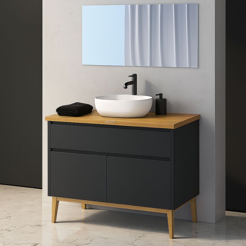 ארון אמבטיה עומד רוחב 80 ס"מ - בורדו פלוס B ארון אמבטיה עומד רוחב 80 ס"מ - בורדו פלוס B