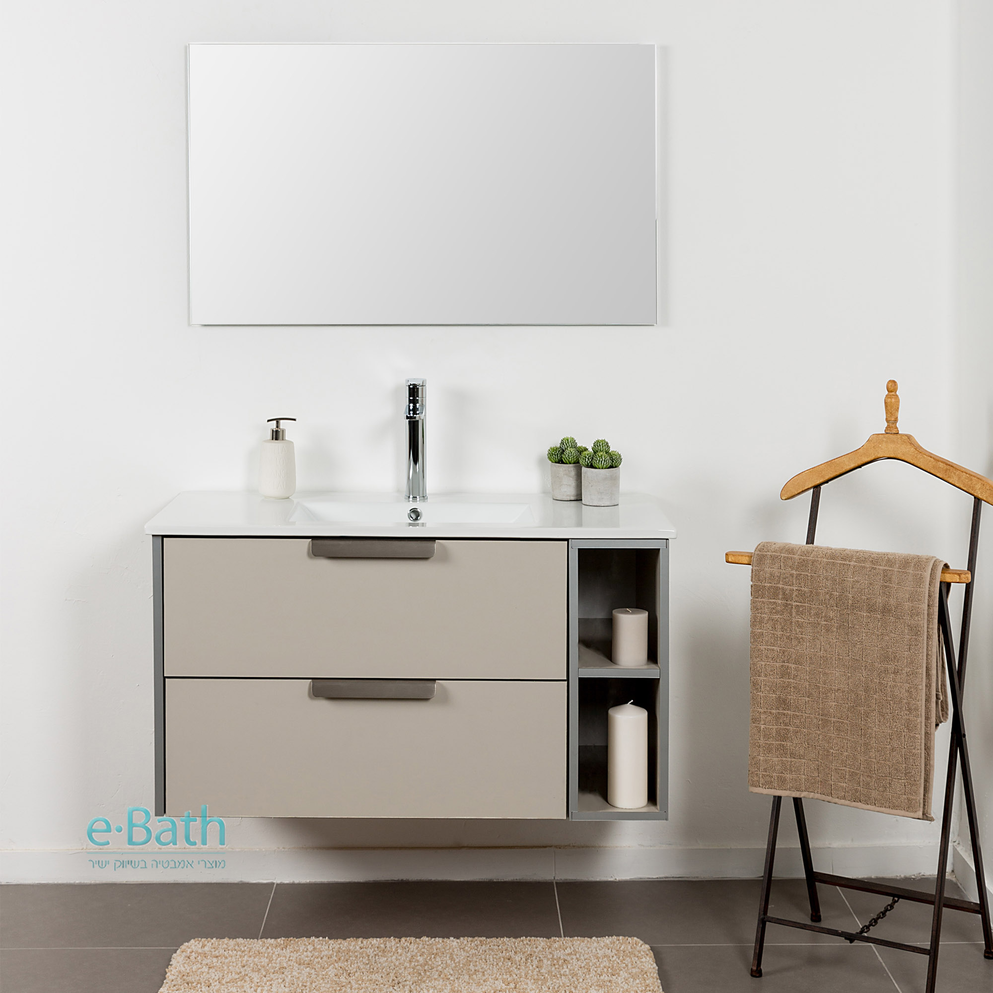 ארון אמבטיה תלוי רוחב 140 ס"מ דלוקס One ארון אמבטיה תלוי רוחב 140 ס"מ דלוקס One