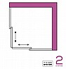 מקלחון הזזה מרובע 90X90 Alon