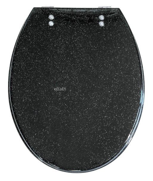 מושב אסלה כסף נצנצים נשלף מושב אסלה כסף נצנצים נשלף