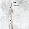 מוט פינוק למקלחת זהב מט טלסקופי פורשה BRASS