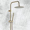 מוט פינוק למקלחת זהב מט טלסקופי פורשה BRASS