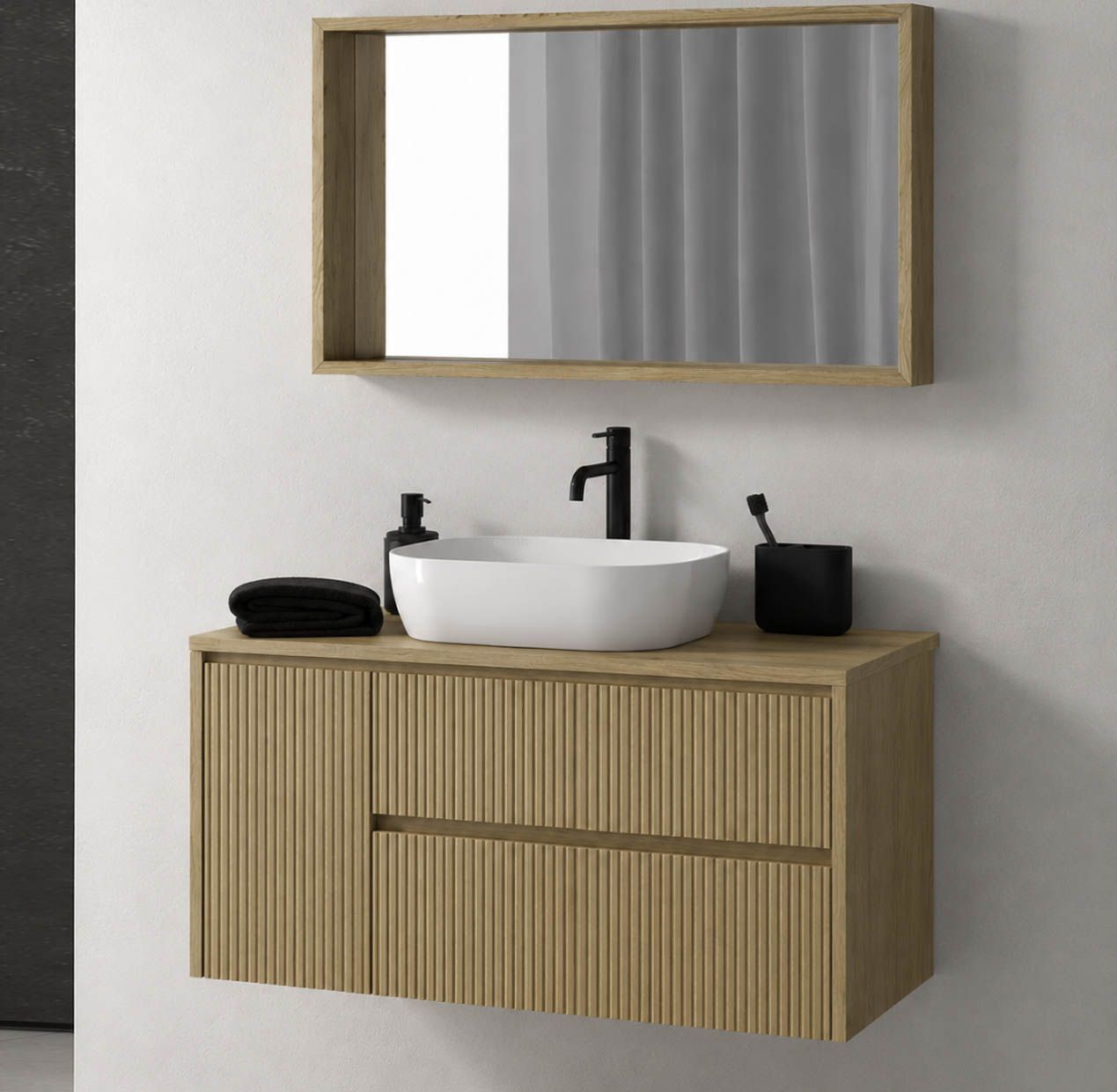 ארון אמבטיה תלוי LINE WOOD Plus ארון אמבטיה תלוי LINE WOOD Plus
