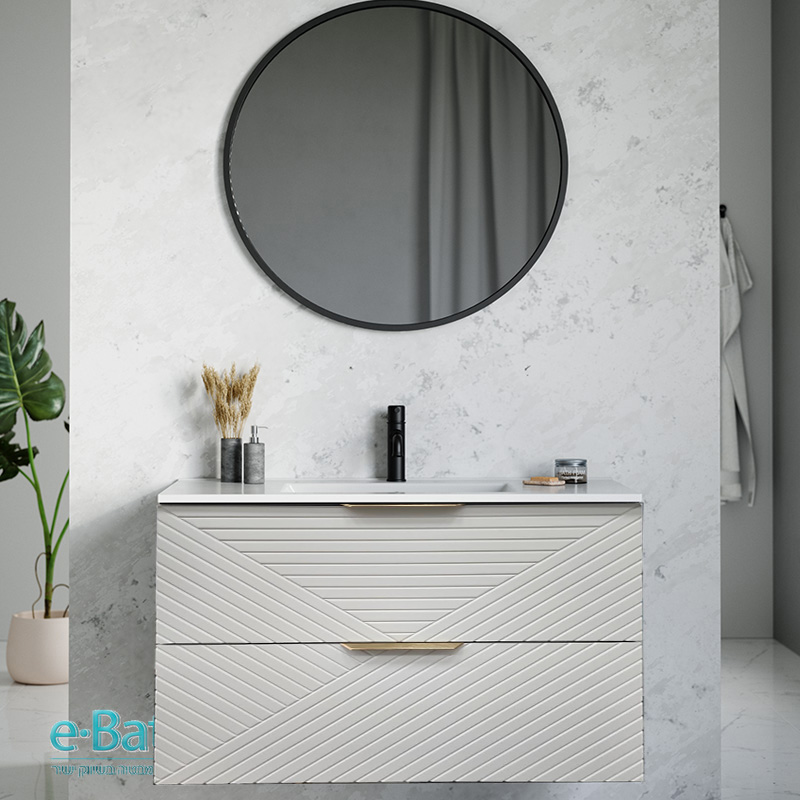 ארון אמבטיה תלוי אפוקסי מגירות לאו, רוחב 80 ס"מ ארון אמבטיה תלוי אפוקסי מגירות לאו, רוחב 80 ס"מ