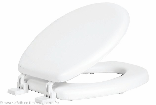 מושב אסלה מרופד לבן מושב אסלה מרופד לבן