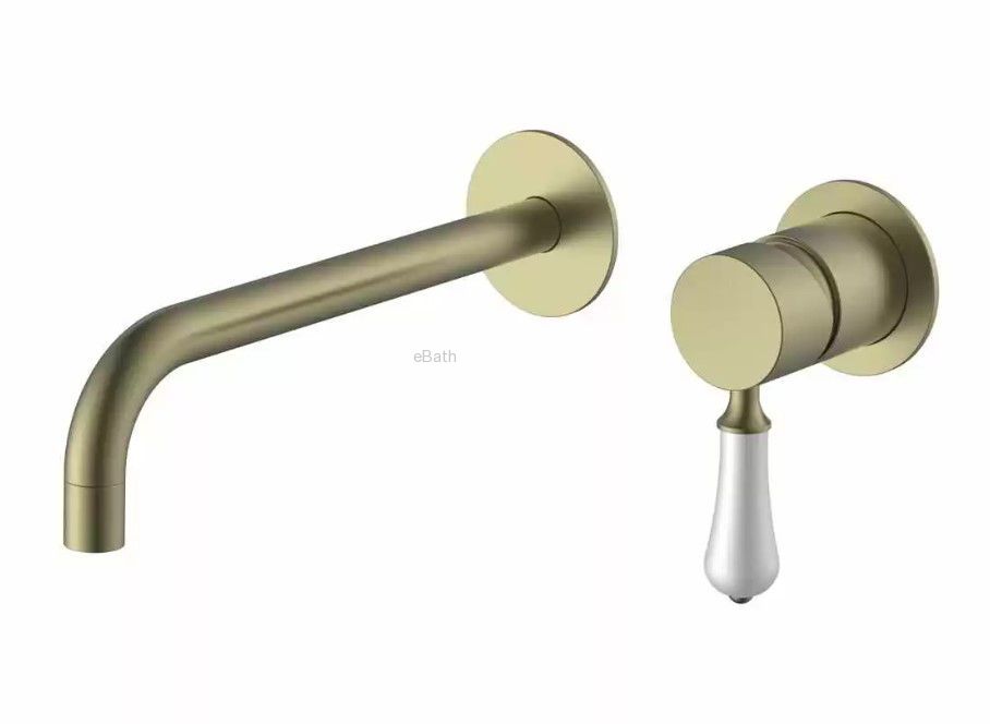 מערכת קיר לכיור רחצה ידית קליר, ברונזה צהובה מערכת קיר לכיור רחצה ידית קליר, ברונזה צהובה