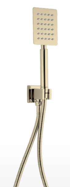 מזלף מקלחת מוברש מרובע + נקודת מים + מתלה וצינור, Verona מזלף מקלחת מוברש מרובע + נקודת מים + מתלה וצינור, Verona