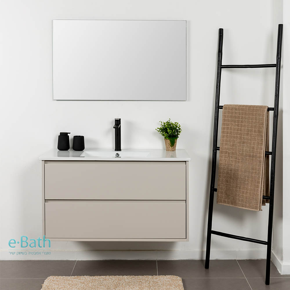 ארון אמבטיה תלוי אפוקסי 90 ס"מ סמייל ארון אמבטיה תלוי אפוקסי 90 ס"מ סמייל