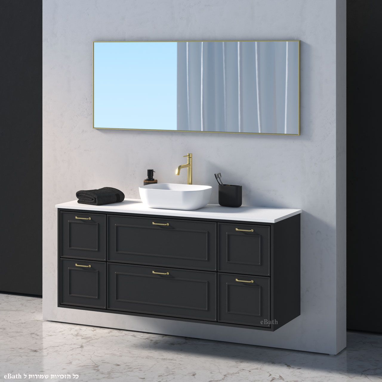 ארון אמבטיה תלוי בשילוב צבעים VANIR Plus ארון אמבטיה תלוי בשילוב צבעים VANIR Plus