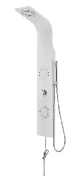 פנל למקלחת שחור מט עם ג'טים פנל למקלחת שחור מט עם ג'טים