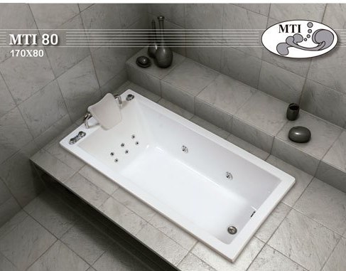 אמבטיה מלבנית 80ס"מ על 170 ס"מ. MTI-80 אמבטיה מלבנית 80ס"מ על 170 ס"מ. MTI-80
