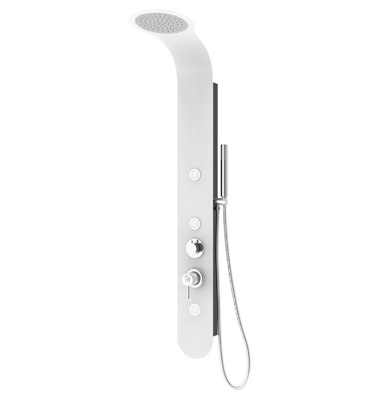 מוט פינוק פנל לבן גוף לבן 3 ג'טים ואינטרפוץ מוט פינוק פנל לבן גוף לבן 3 ג'טים ואינטרפוץ