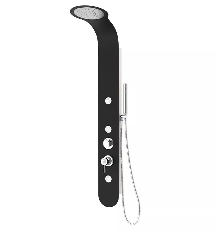 מוט פינוק פנל שחור גוף לבן 3 ג'טים ואינטרפוץ מוט פינוק פנל שחור גוף לבן 3 ג'טים ואינטרפוץ