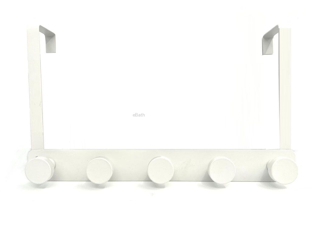 קולב על דלת 5 ווים שחור מט קולב על דלת 5 ווים שחור מט