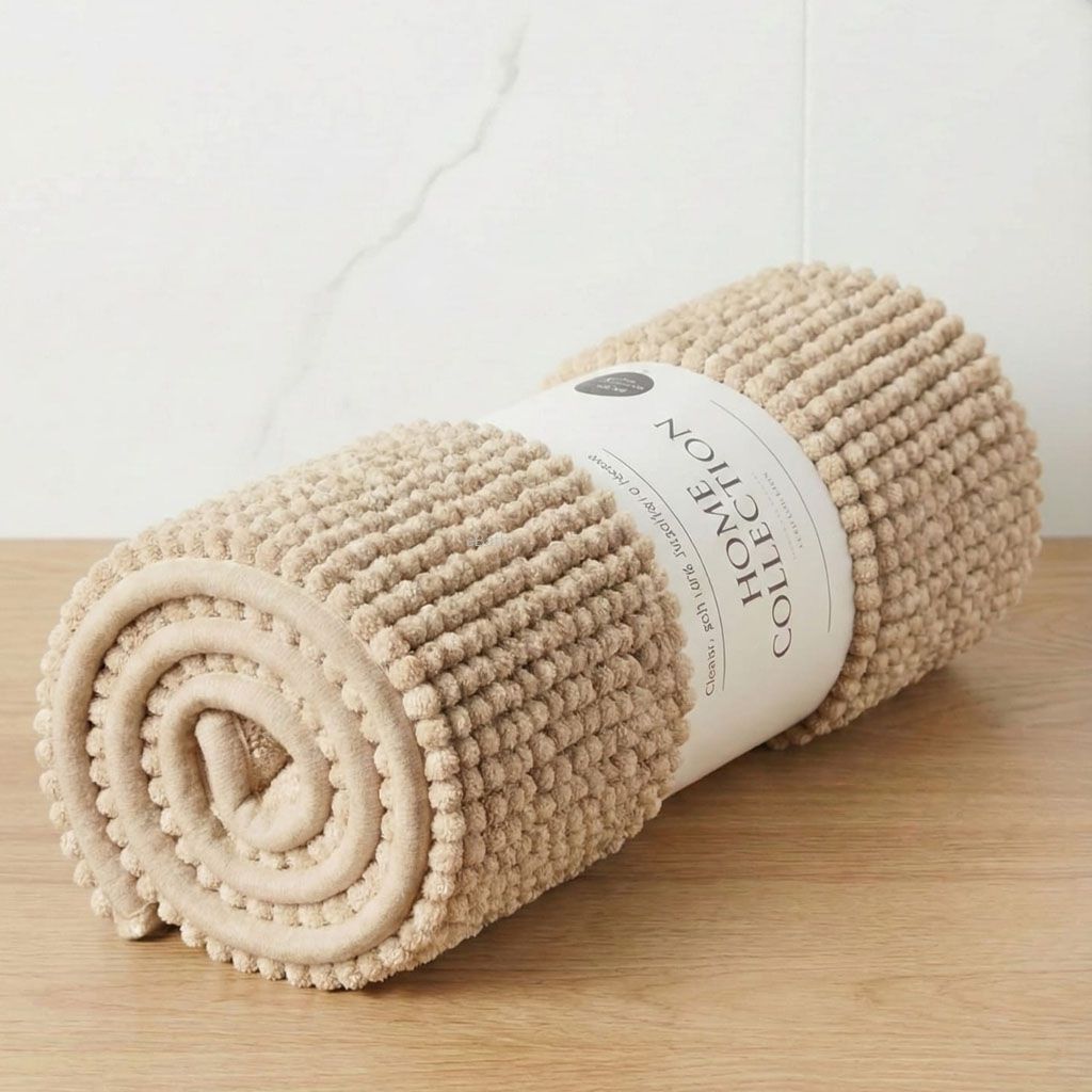 שטיח לאמבטיה שאגי חום שטיח לאמבטיה שאגי חום