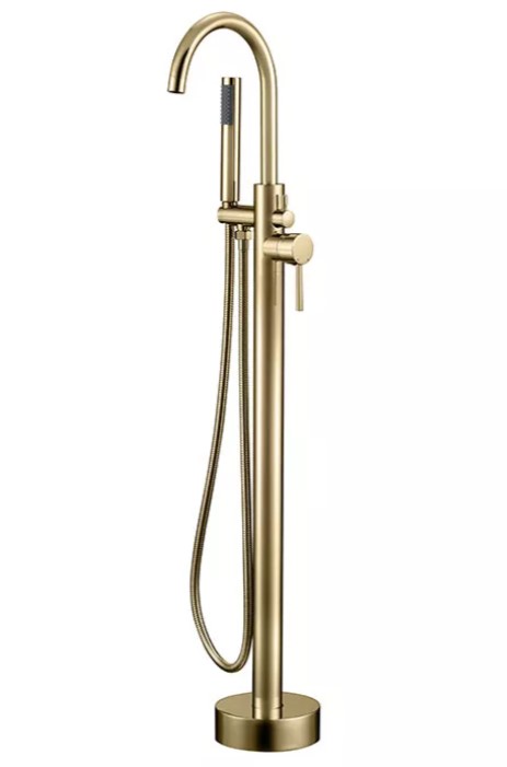 סוללת סטיק לאמבטיה מורכבת מהרצפה זהב מט סוללת סטיק לאמבטיה מורכבת מהרצפה זהב מט