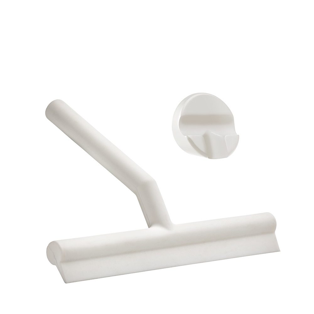 מגב למקלחון עם מתלה בהדבקה שחור Zone Denmark מגב למקלחון עם מתלה בהדבקה שחור Zone Denmark