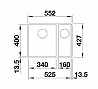 כיור מטבח Blanco סבליין דגם 340-160-F רוחב 55.2|עומק 42.7