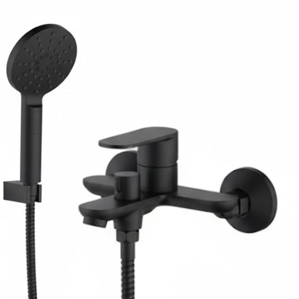 ברז אמבטיה סוללה קומפלט ליין שחור מט ברז אמבטיה סוללה קומפלט ליין שחור מט