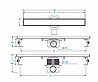 תעלת ניקוז מלבנית ניקל מבריק, 70 ס