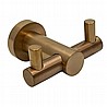 קולב מגבות כפול רוז גולד מבריק Round