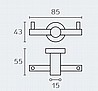 קולב מגבות כפול רוז גולד Round
