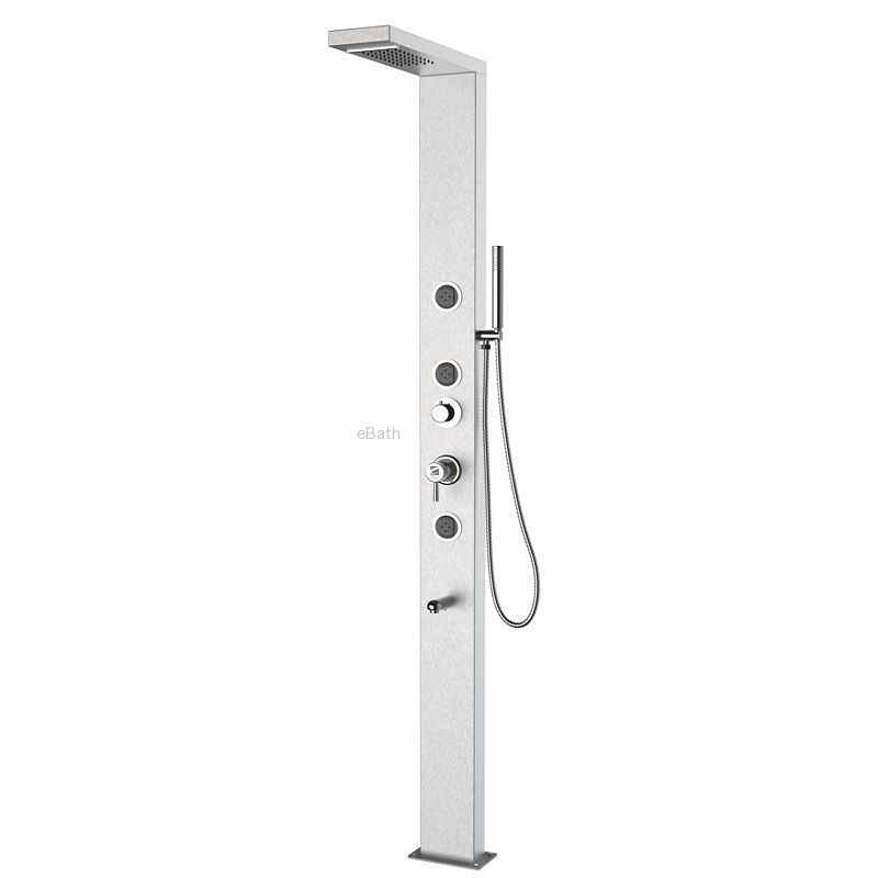 מערכת רחצה לגינה שחור מט כולל אינטרפוץ 3 דרך מערכת רחצה לגינה שחור מט כולל אינטרפוץ 3 דרך