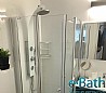 מוט פינוק למקלחת עם ג'טים Glass לבן