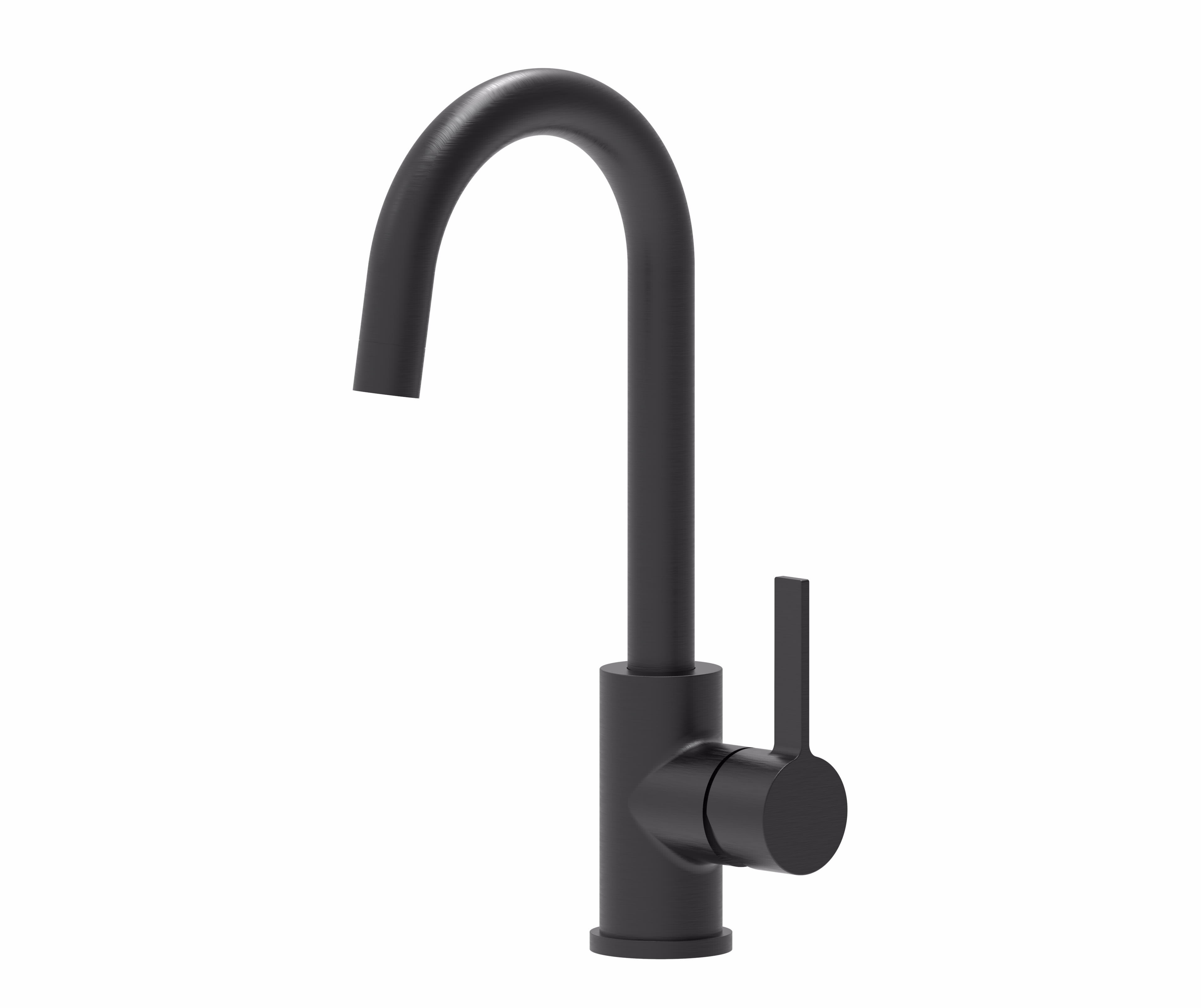 ברז ברבור ענתיק שחור מט עם ידית חרס Rooco ברז ברבור ענתיק שחור מט עם ידית חרס Rooco