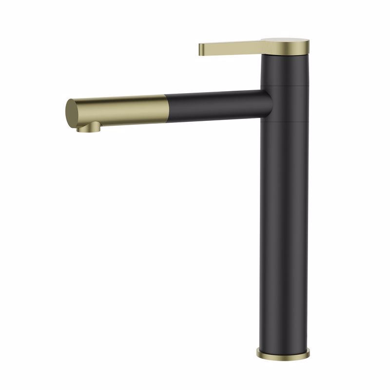 ברז פיה ארוכה לכיור מונח שחור מט ברז פיה ארוכה לכיור מונח שחור מט