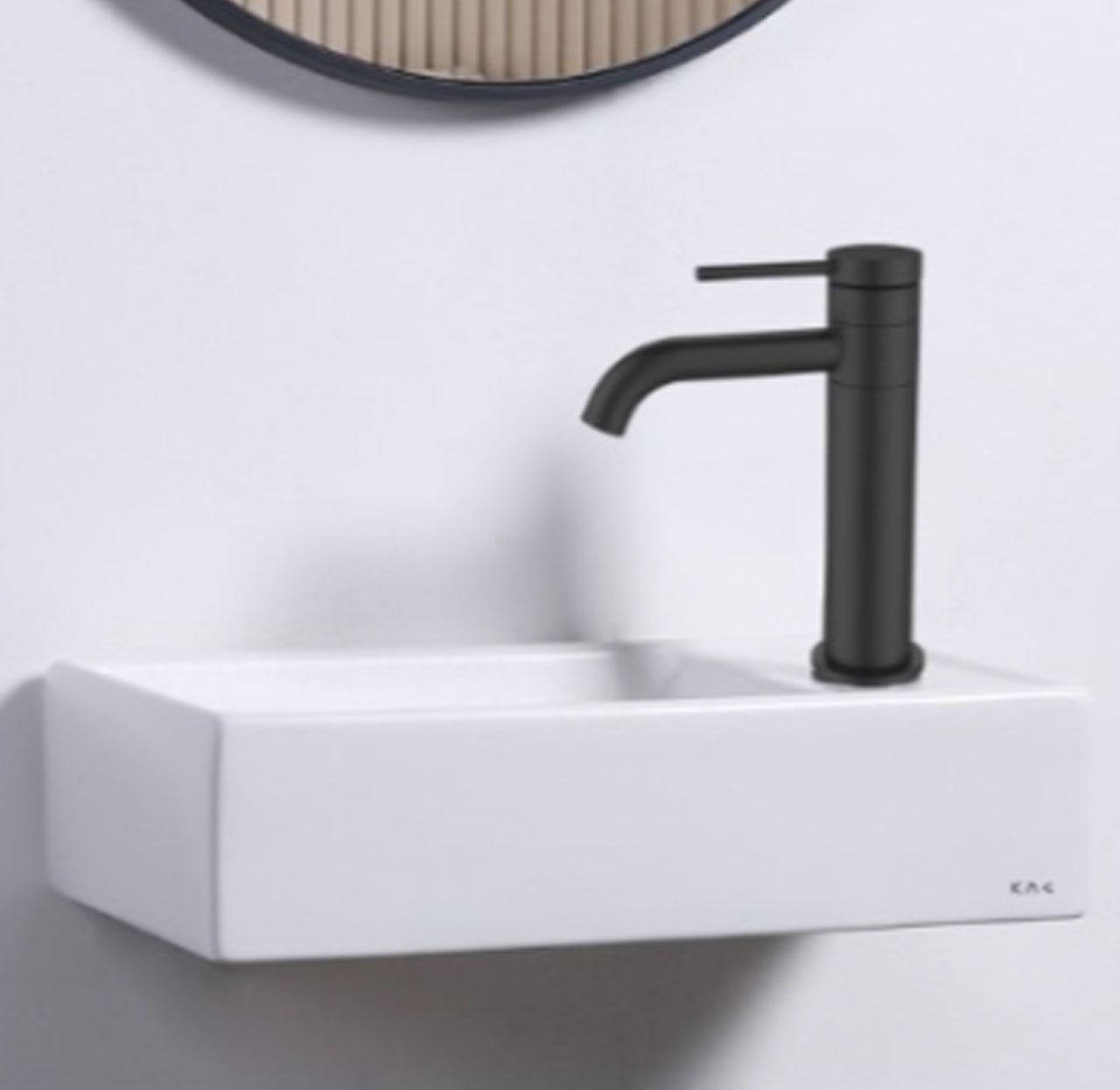 כיור אמבט תלוי לבן מט 400|220 כיור אמבט תלוי לבן מט 400|220