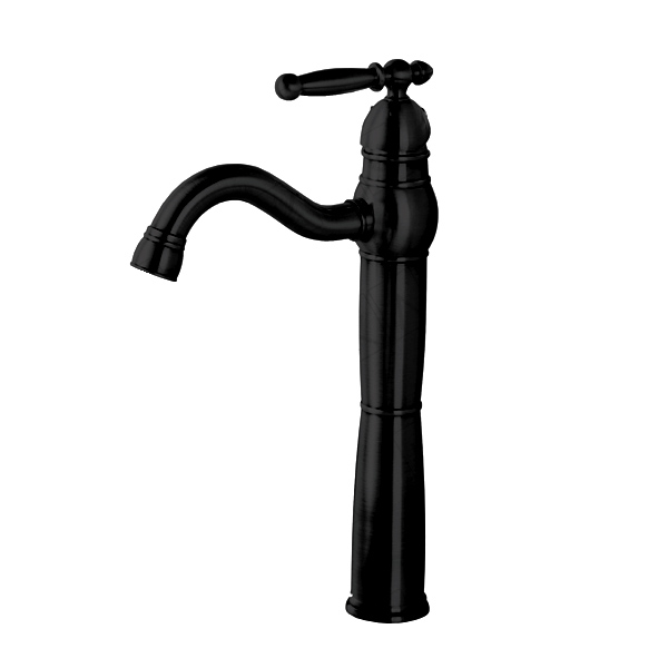ברז שחור מט גבוה לכיור מונח סגנון פרובנס ברז שחור מט גבוה לכיור מונח סגנון פרובנס