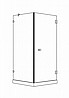 מקלחון פינתי פרזול רוז גולד, דופן קבועה דלת הנפתחת החוצה.