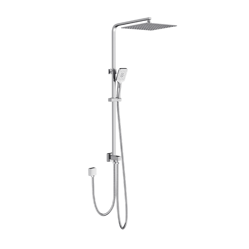 מוט פינוק מרובע למקלחת שחור מט מוט פינוק מרובע למקלחת שחור מט