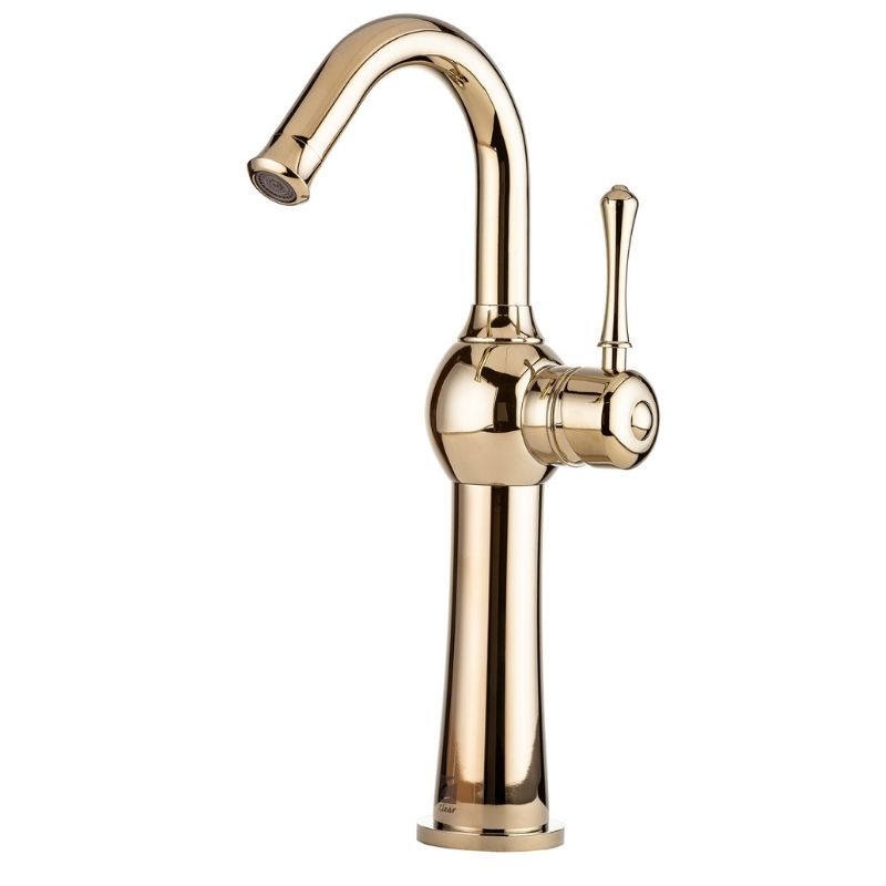 ברז פרח לכיור מונח זהב ברז פרח לכיור מונח זהב