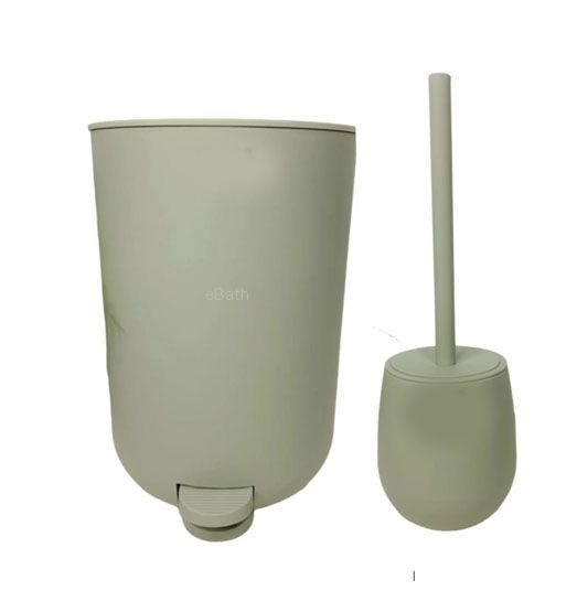 פח אשפה 3 ליטר + מברשת אסלה אפור כהה queen פח אשפה 3 ליטר + מברשת אסלה אפור כהה queen