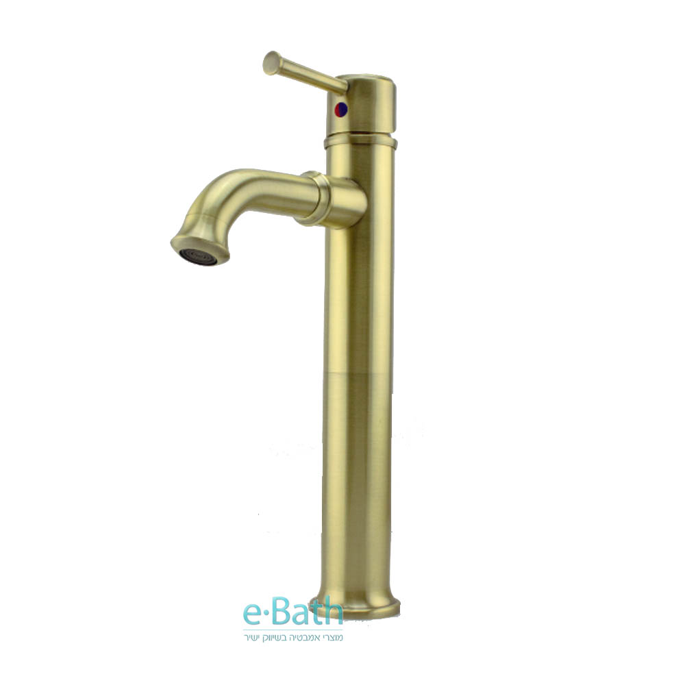 ברז ברונזה גבוה לכיור מונח פיה מסתובבת ברז ברונזה גבוה לכיור מונח פיה מסתובבת