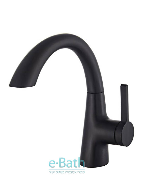 ברז אמבטיה מעוצב מסתובב שחור ברז אמבטיה מעוצב מסתובב שחור