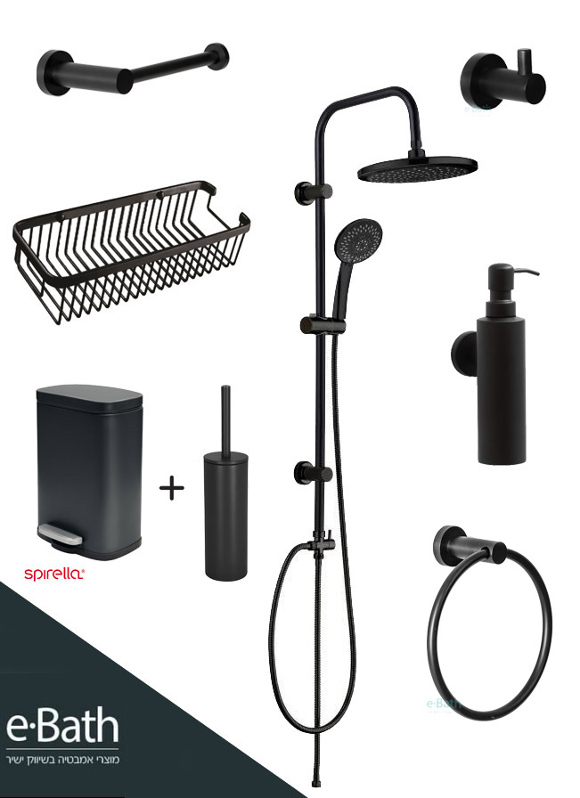 דיספנסר תלוי לסבון נוזלי שחור מט Amsterdam דיספנסר תלוי לסבון נוזלי שחור מט Amsterdam