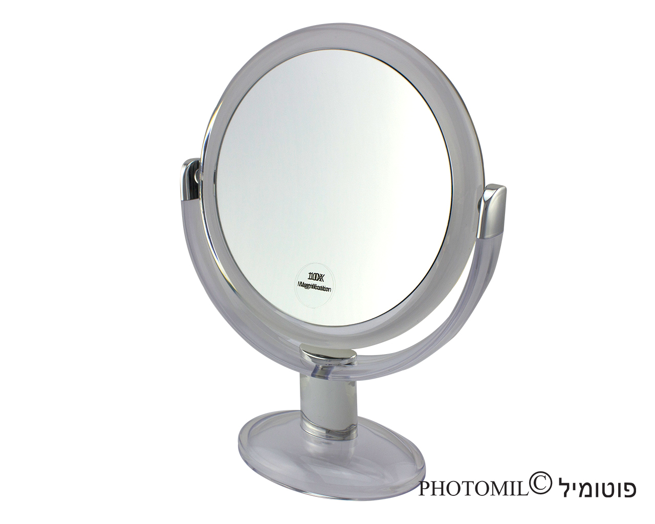 מראה מגדילה קוסמטית עומדת אקרילית. מראה מגדילה קוסמטית עומדת אקרילית.