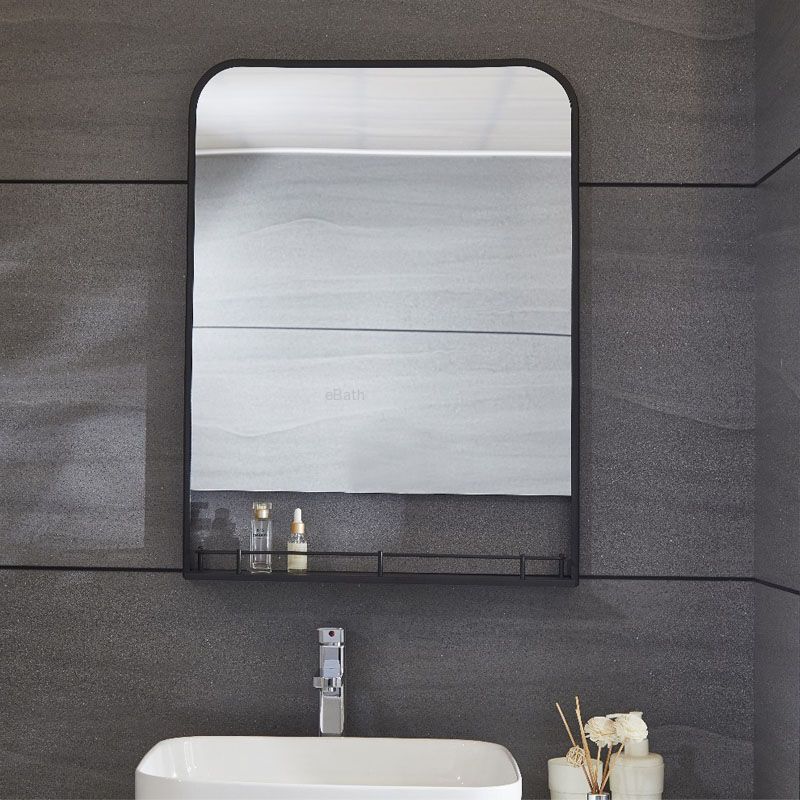 מראה קריסטלית לאמבטיה מסגרת שחור מתכת דקה 80|60 מראה קריסטלית לאמבטיה מסגרת שחור מתכת דקה 80|60