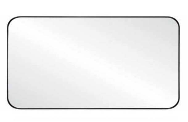 מראה קריסטלית לאמבטיה מסגרת שחור מתכת דקה 80|55 מראה קריסטלית לאמבטיה מסגרת שחור מתכת דקה 80|55