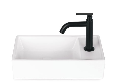 כיור אמבטיה חרס מלבני מונח/תלוי לבן 41/22 כיור אמבטיה חרס מלבני מונח/תלוי לבן 41/22