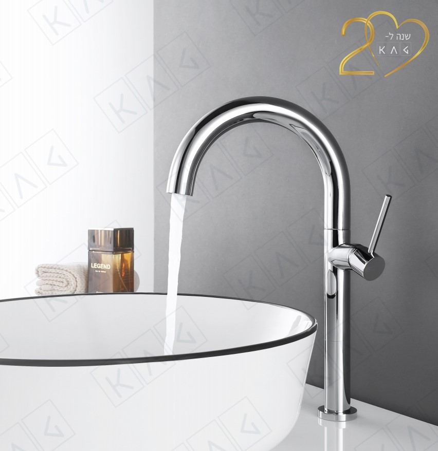 ברז פרח גבוה פיה מסתובבת ניקל מוברש ברז פרח גבוה פיה מסתובבת ניקל מוברש